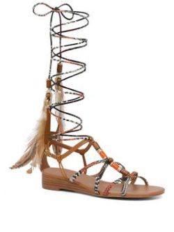 Aldo Ninna Low Wedge Feather Sandal